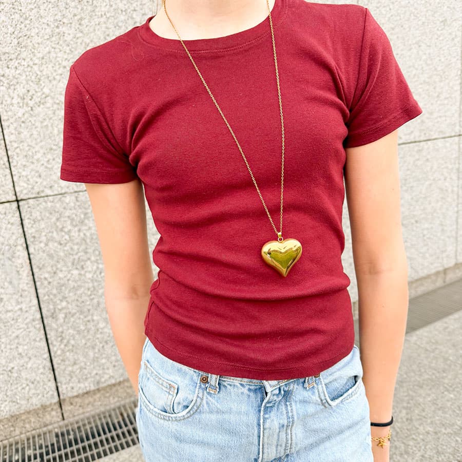 Lange ketting chubby hart Lange ketting chubby hart