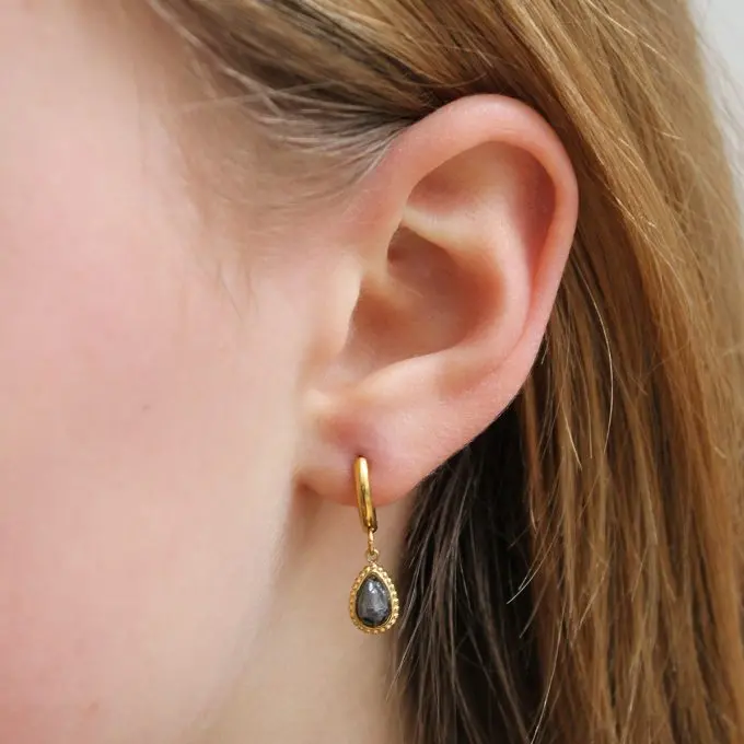 Oorbellen met Labradoriet