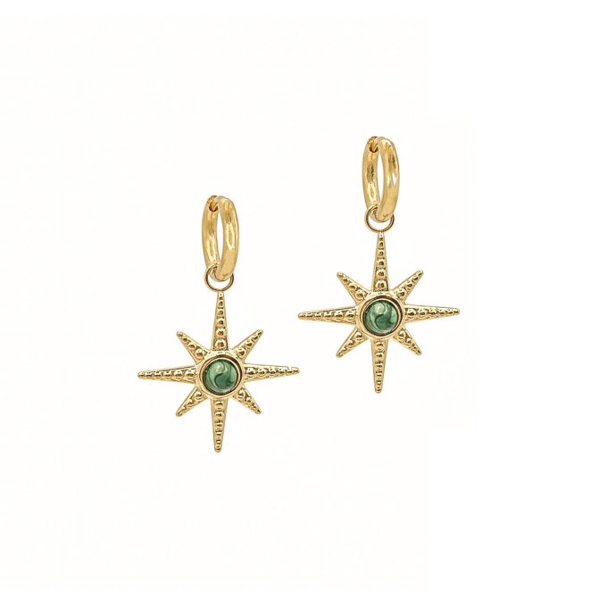 Oorbellen met Ster hanger s-2