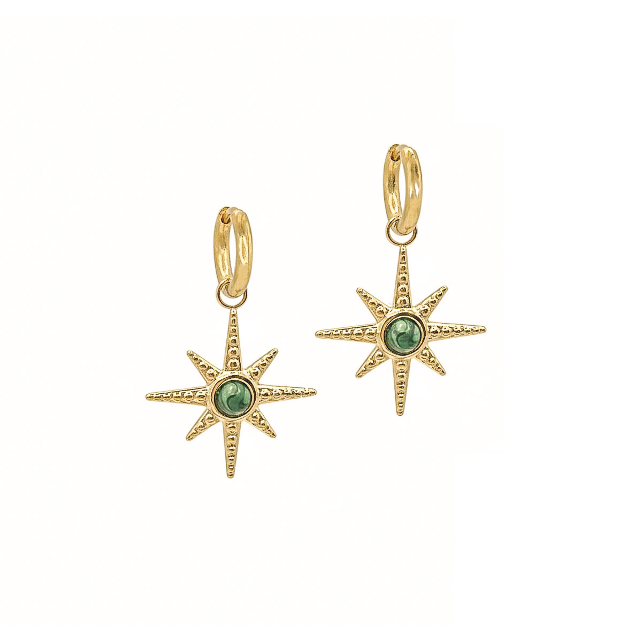 Oorbellen met Ster hanger s-2 Oorbellen met Ster hanger s-2