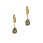 Oorbellen met labradoriet hangertje