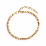 Gouden kralen armband 4 mm