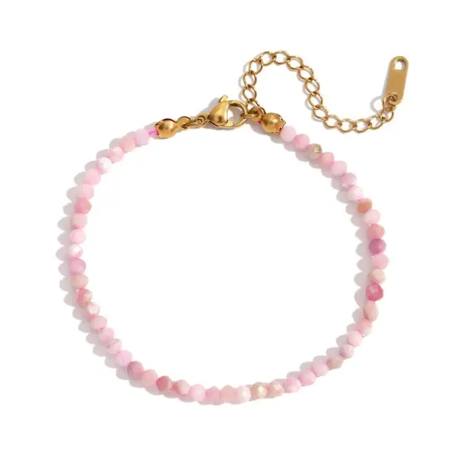 Roze opaal armband