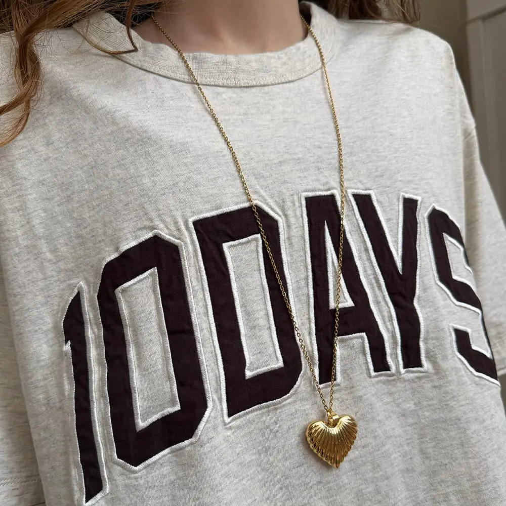 Lange ketting Hart met Streepjes MK Lange ketting met Hart met Streepjes