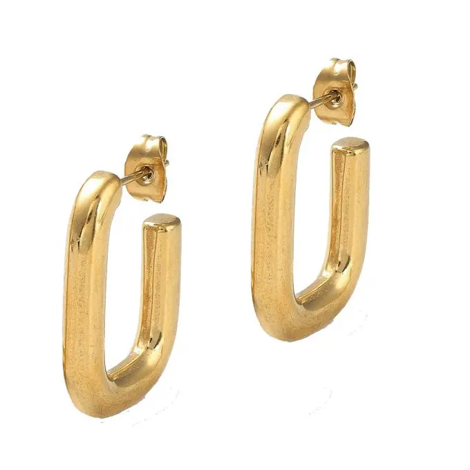 Rechthoekige oorbellen Goudkleurig