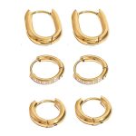 Oorbel set voor 3 gaatjes