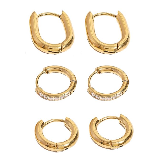 Oorbel set voor 3 gaatjes