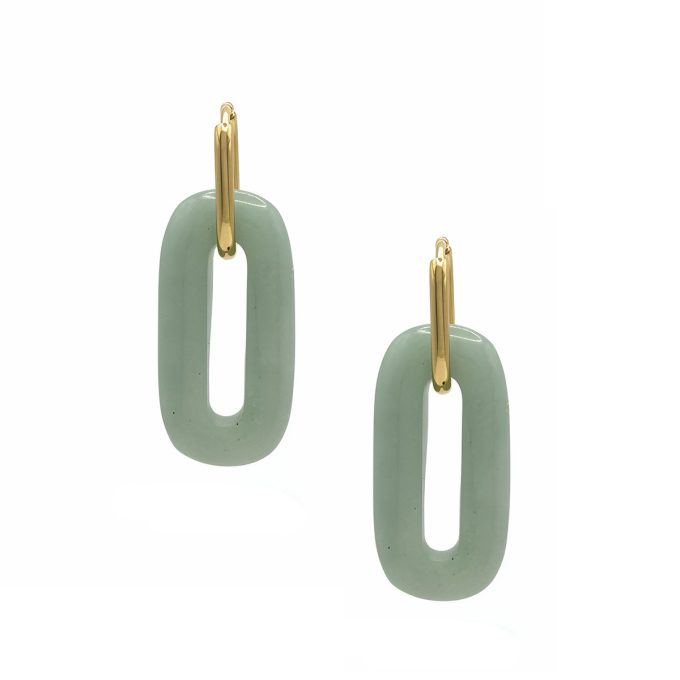 Oorbellen Aventurijn Ovaal