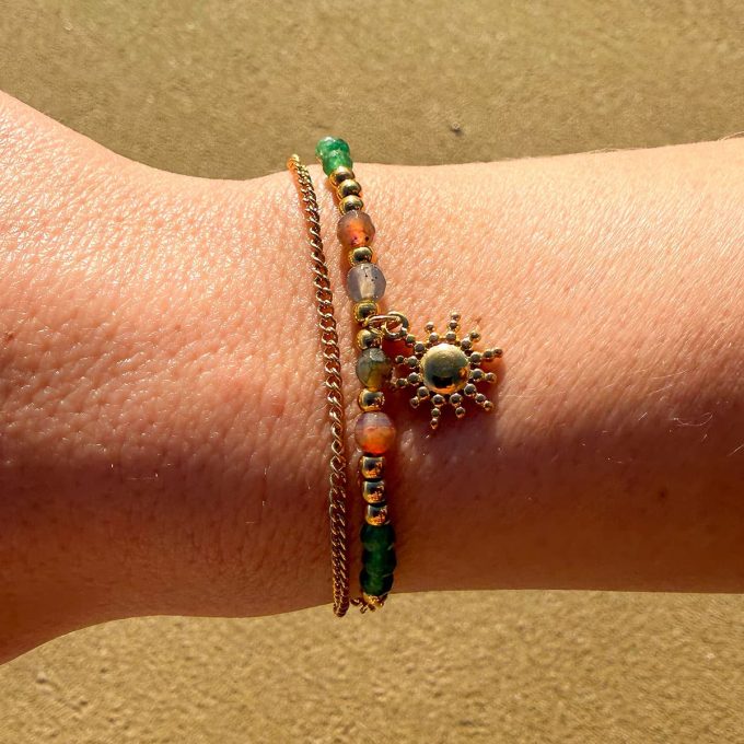 Jade armband met Goud Zonnebedel