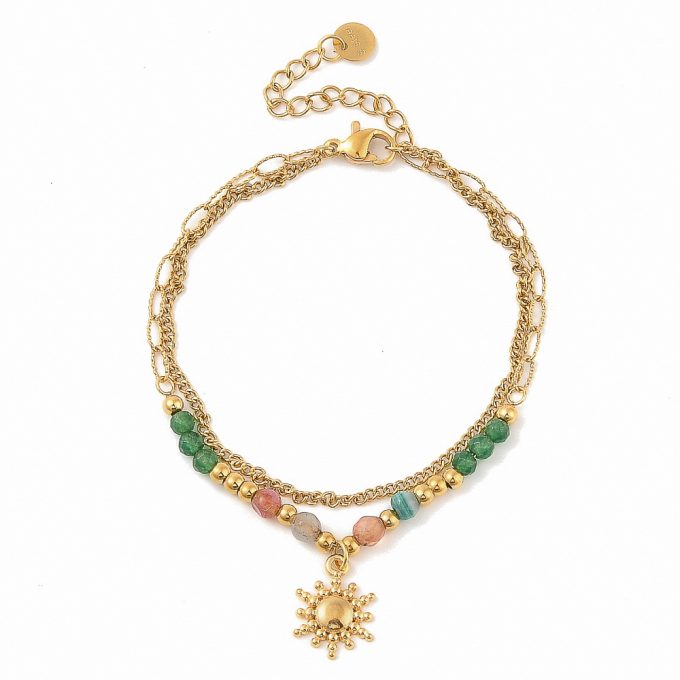 Jade armband met goud