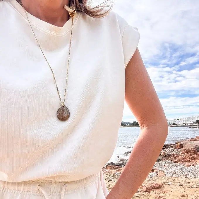 Lange Edelsteen ketting Unakiet