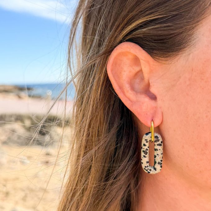 Oorbellen Jaspis dalmatier