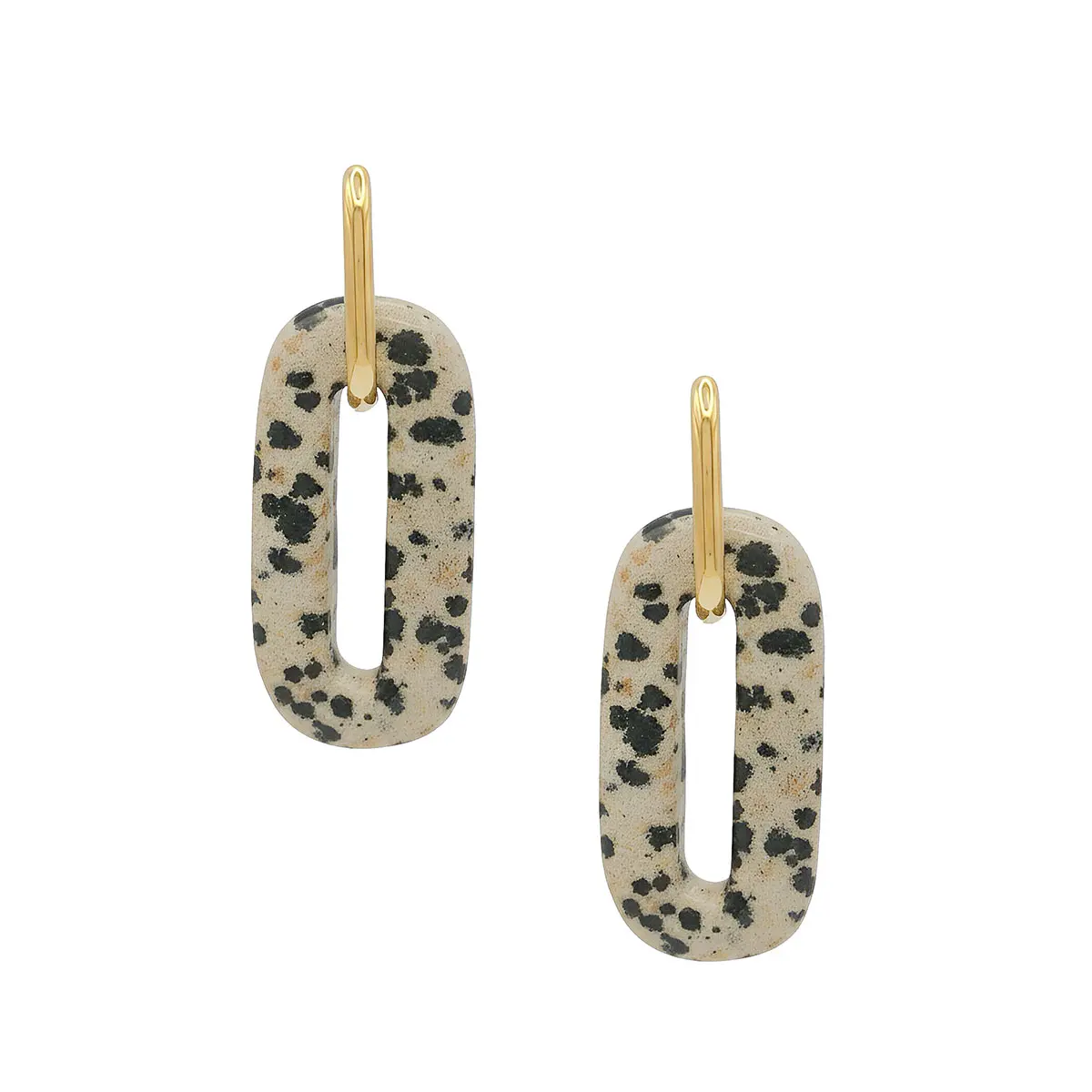 Oorbellen met Dalmatier Jaspis