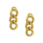Schakel oorbellen Goudkleurig