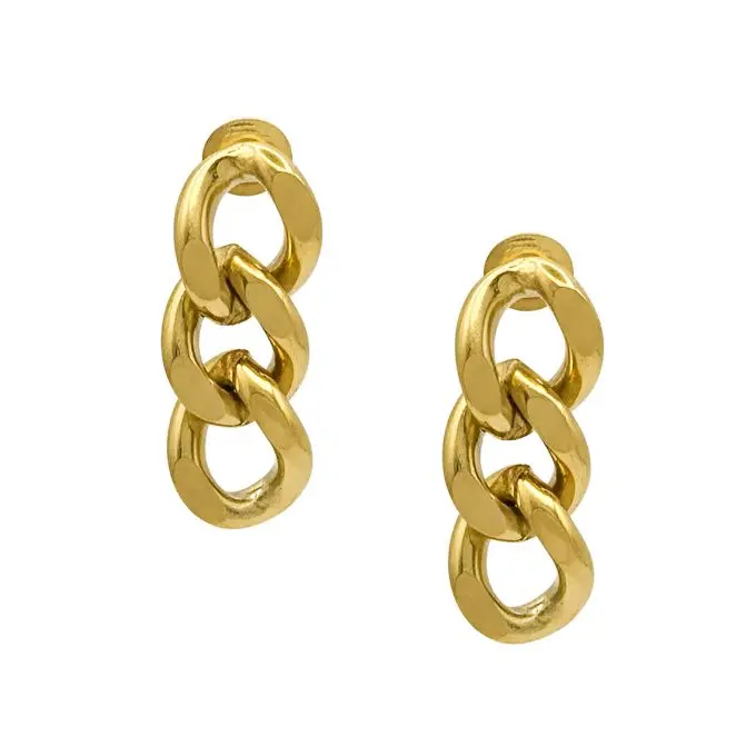 Schakel oorbellen Goudkleurig