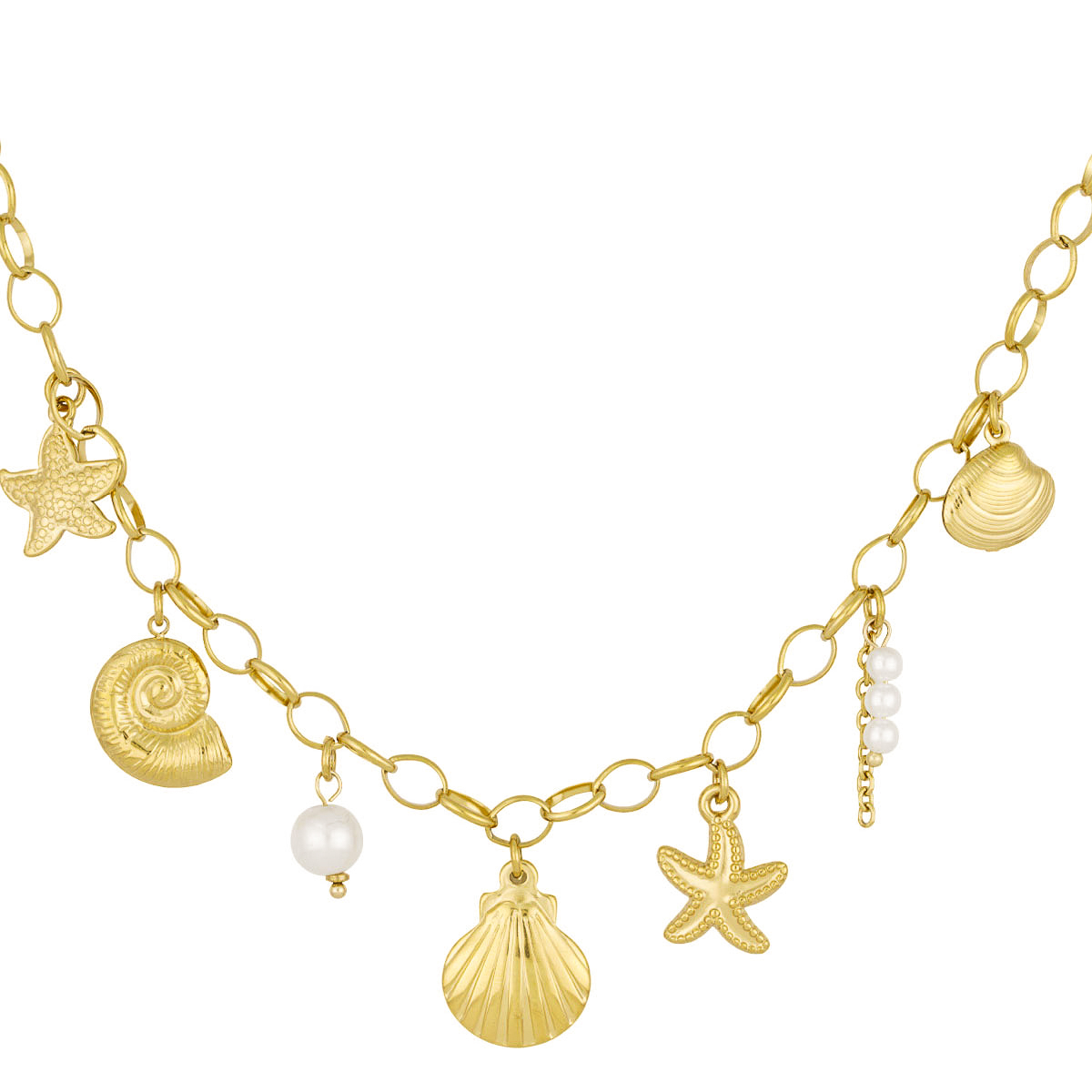 Bedelketting met schelpjes