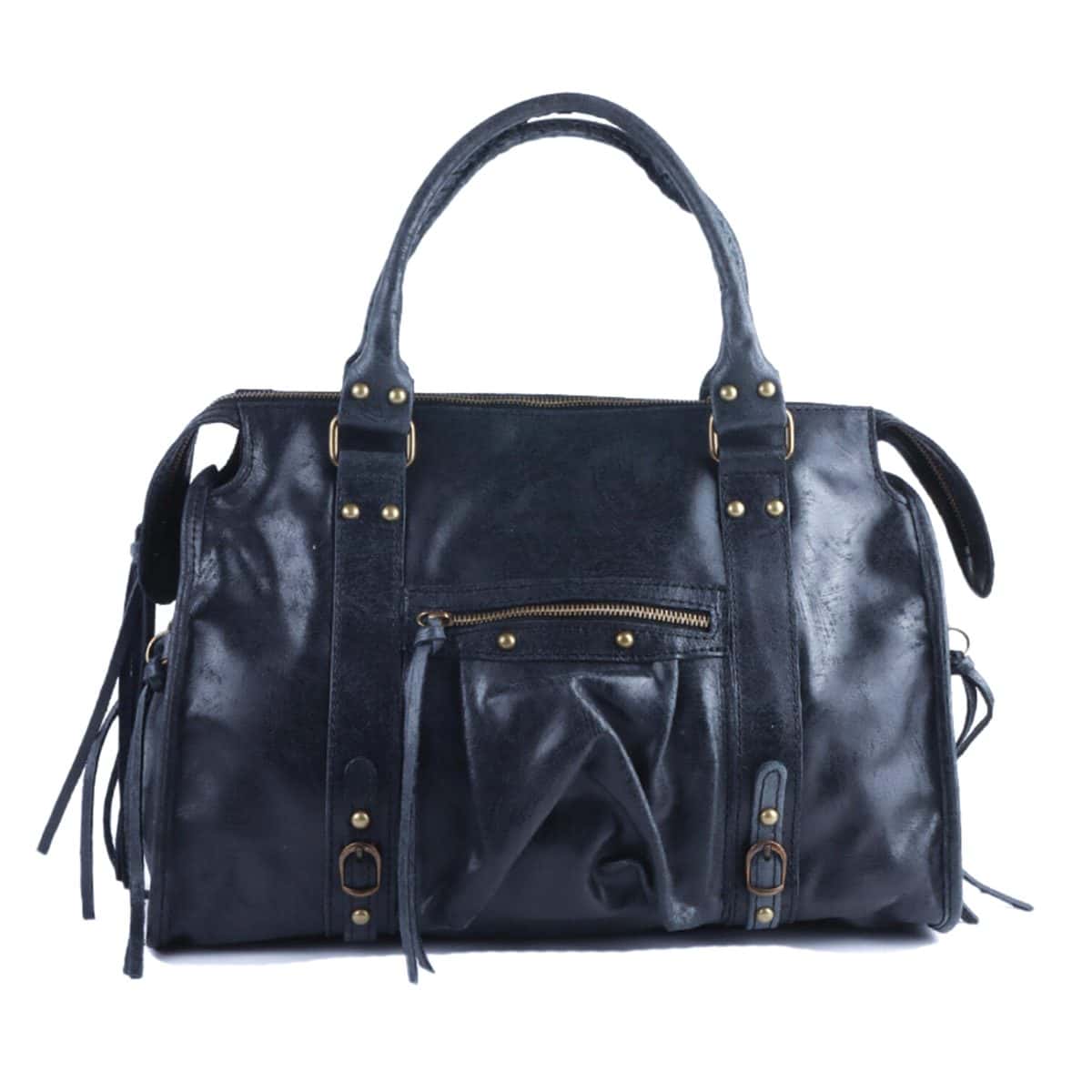 City Bag Donkerblauw Echt Leer