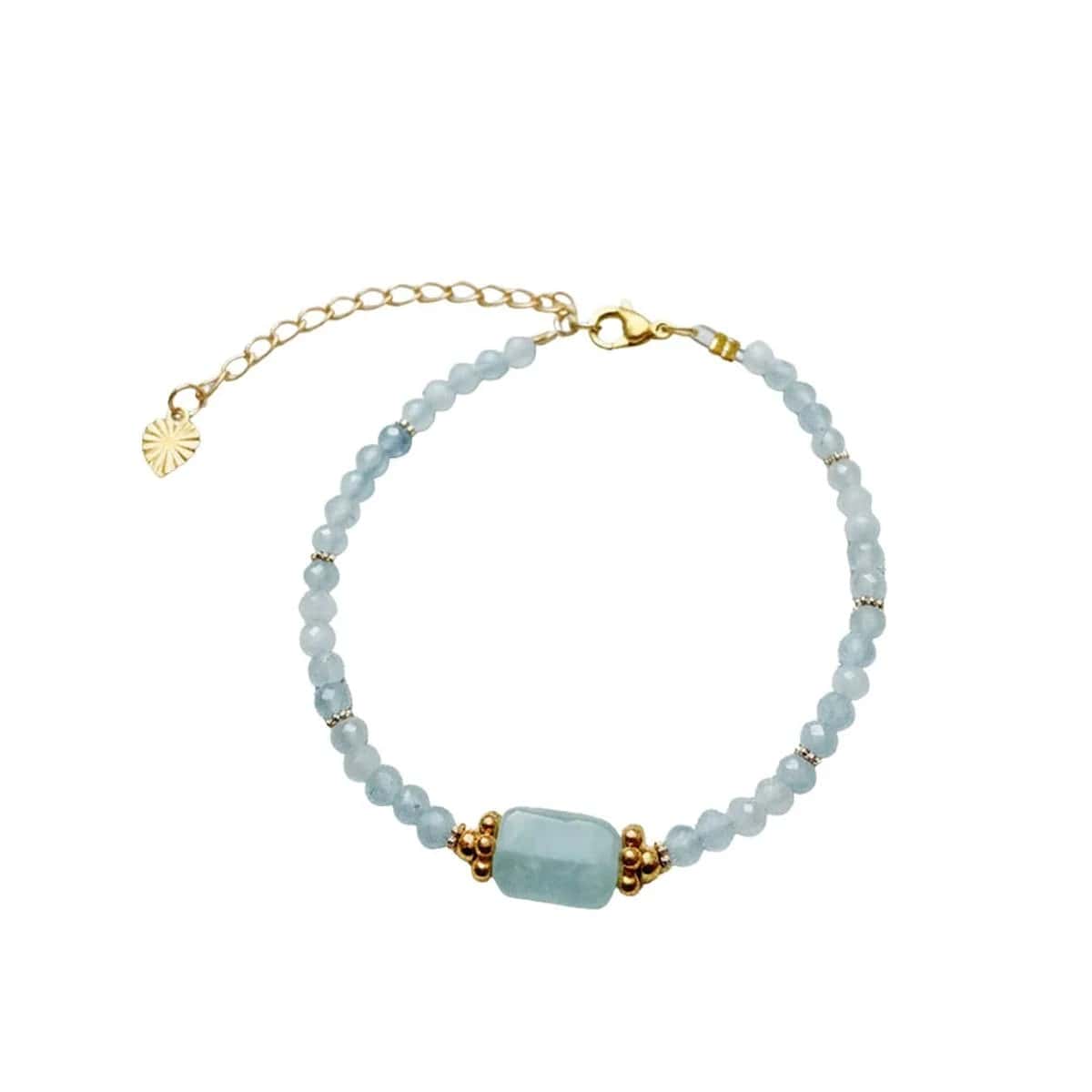 Armband met Blauwe Edelsteen Aquamarijn