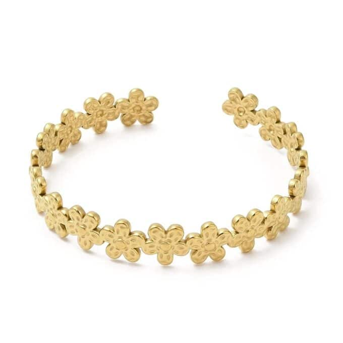 Bloemetjes Bangle Goudkleurig