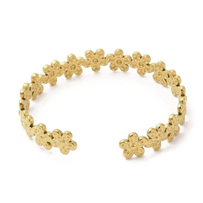 Bloemetjes Bangle Goudkleurig