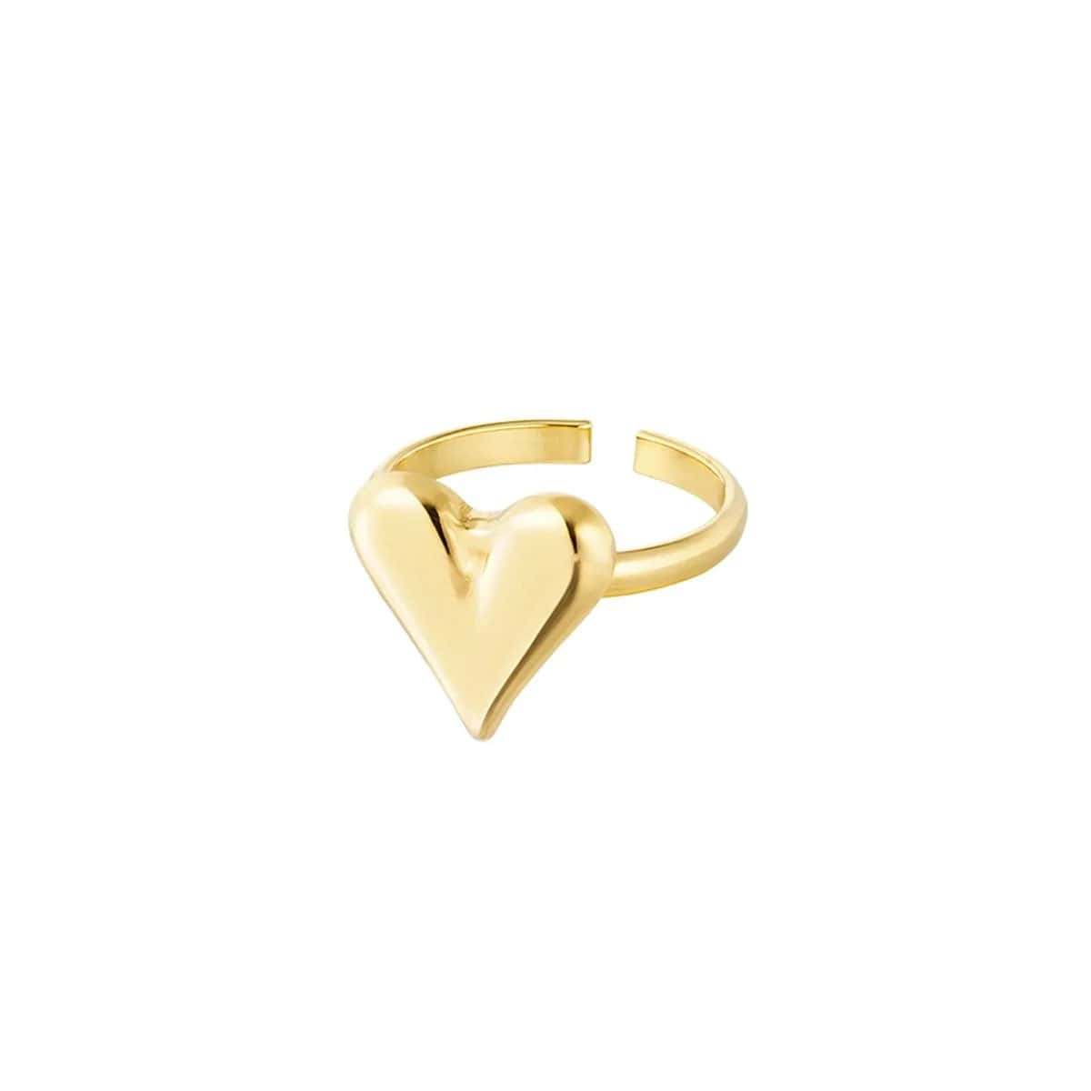 Classy Hartjes Ring Goudkleurig