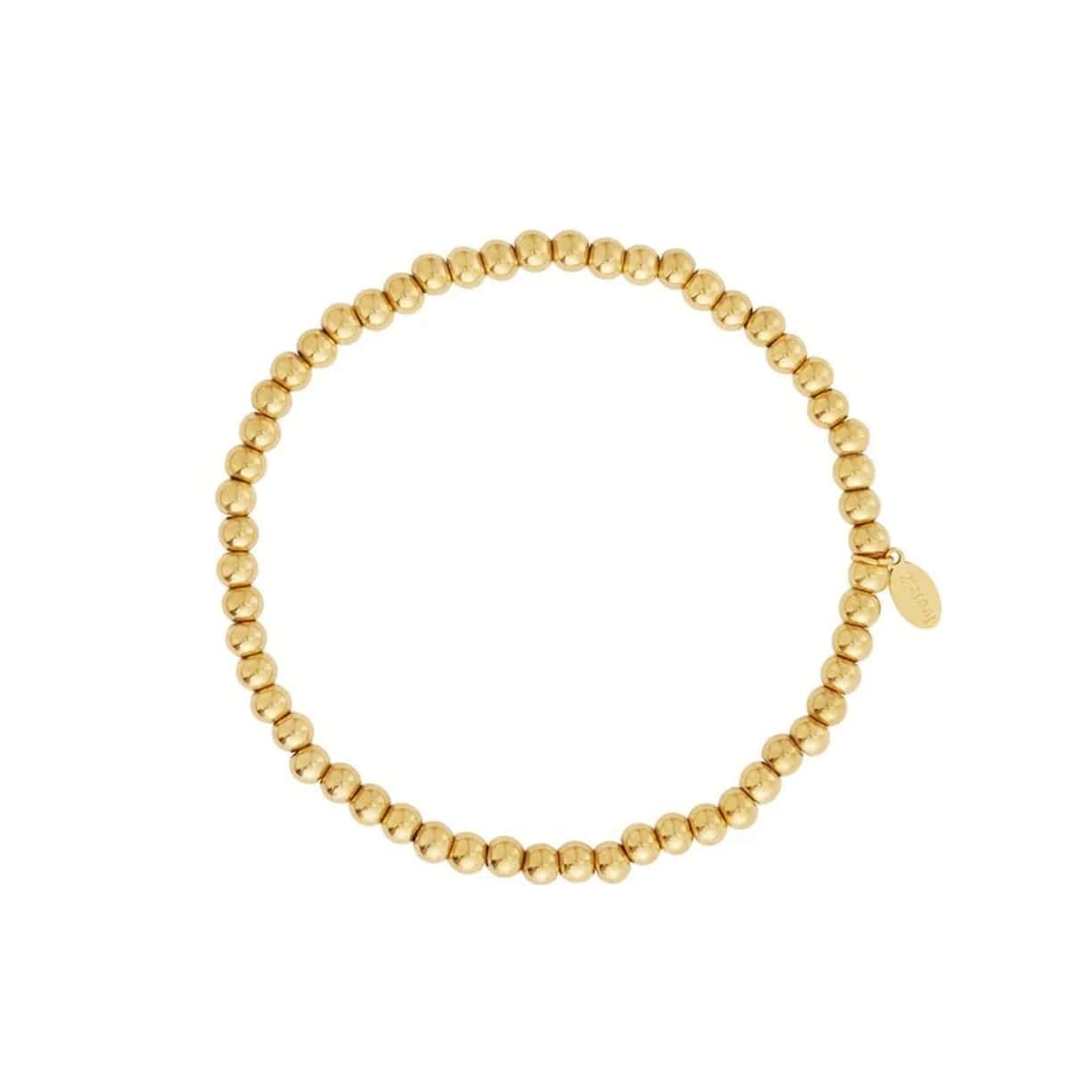 Goudkleurige kralenarmband 4mm