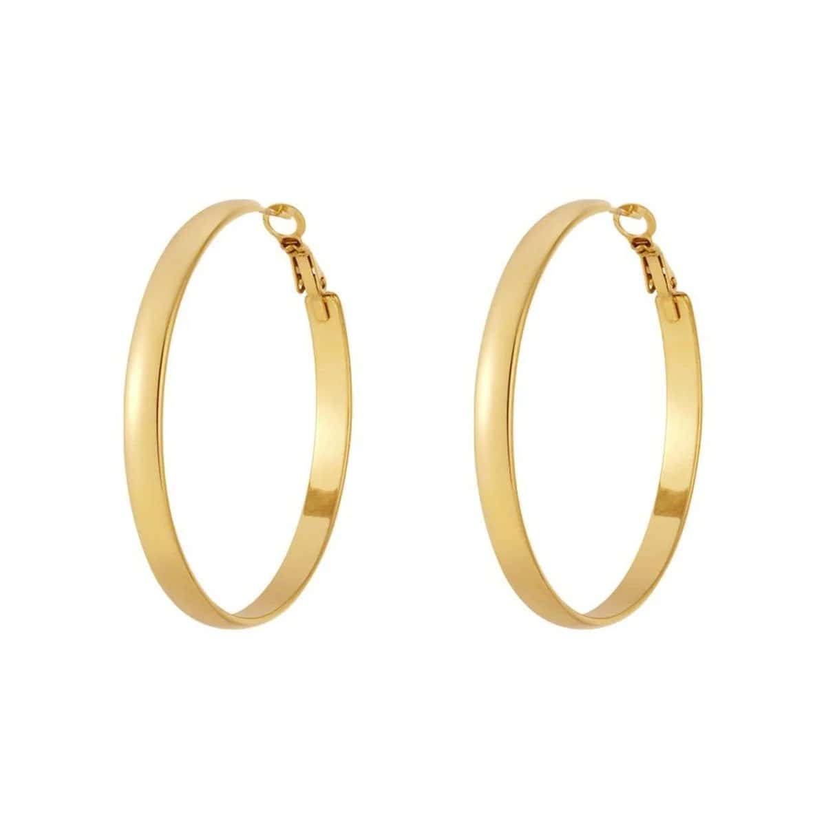Goudkleurige Hoop Oorbellen 5 cm