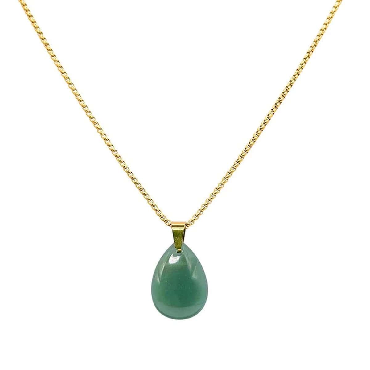 Ketting met Aventurijn Bedel Goudkleurig