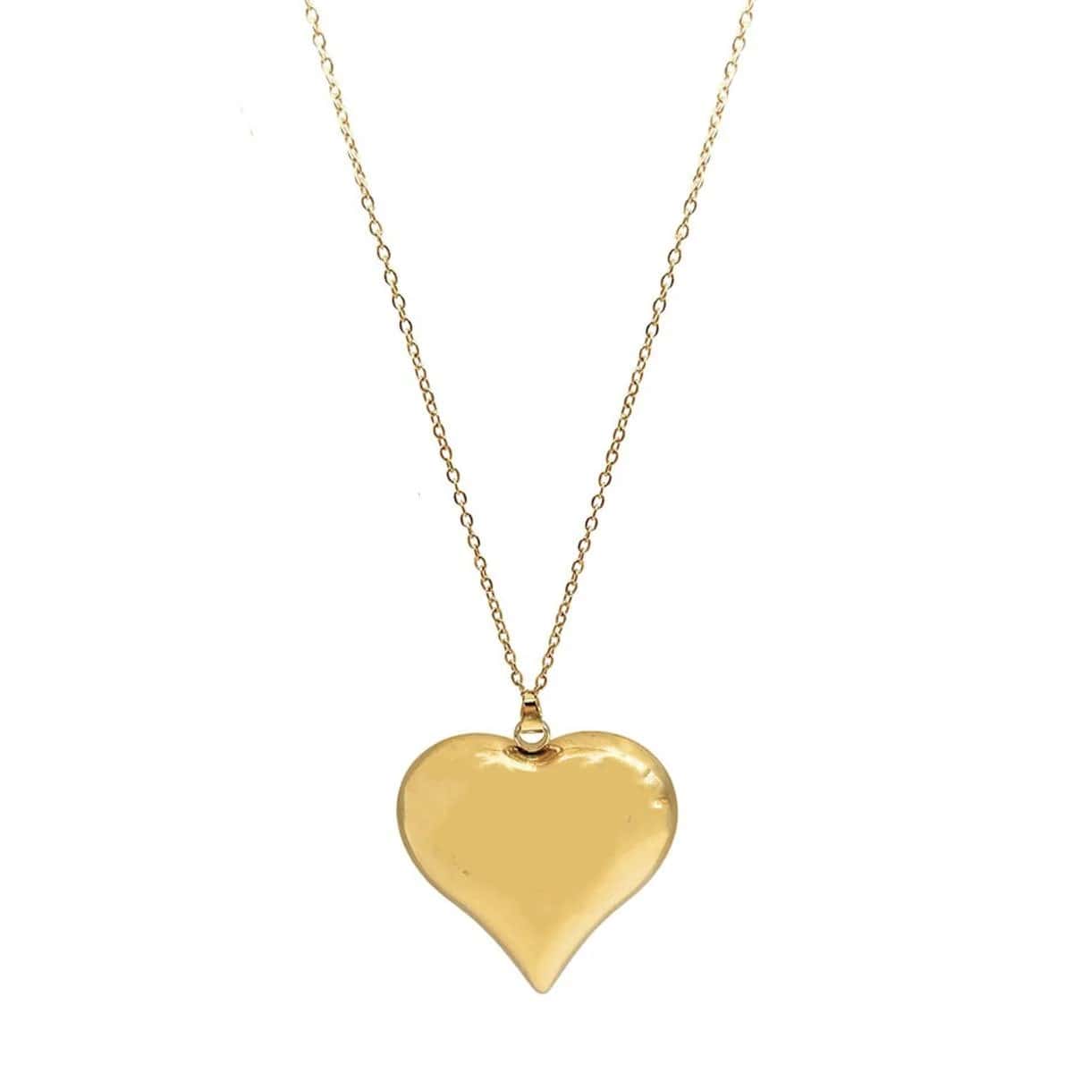 Lange ketting met chubby hart XL