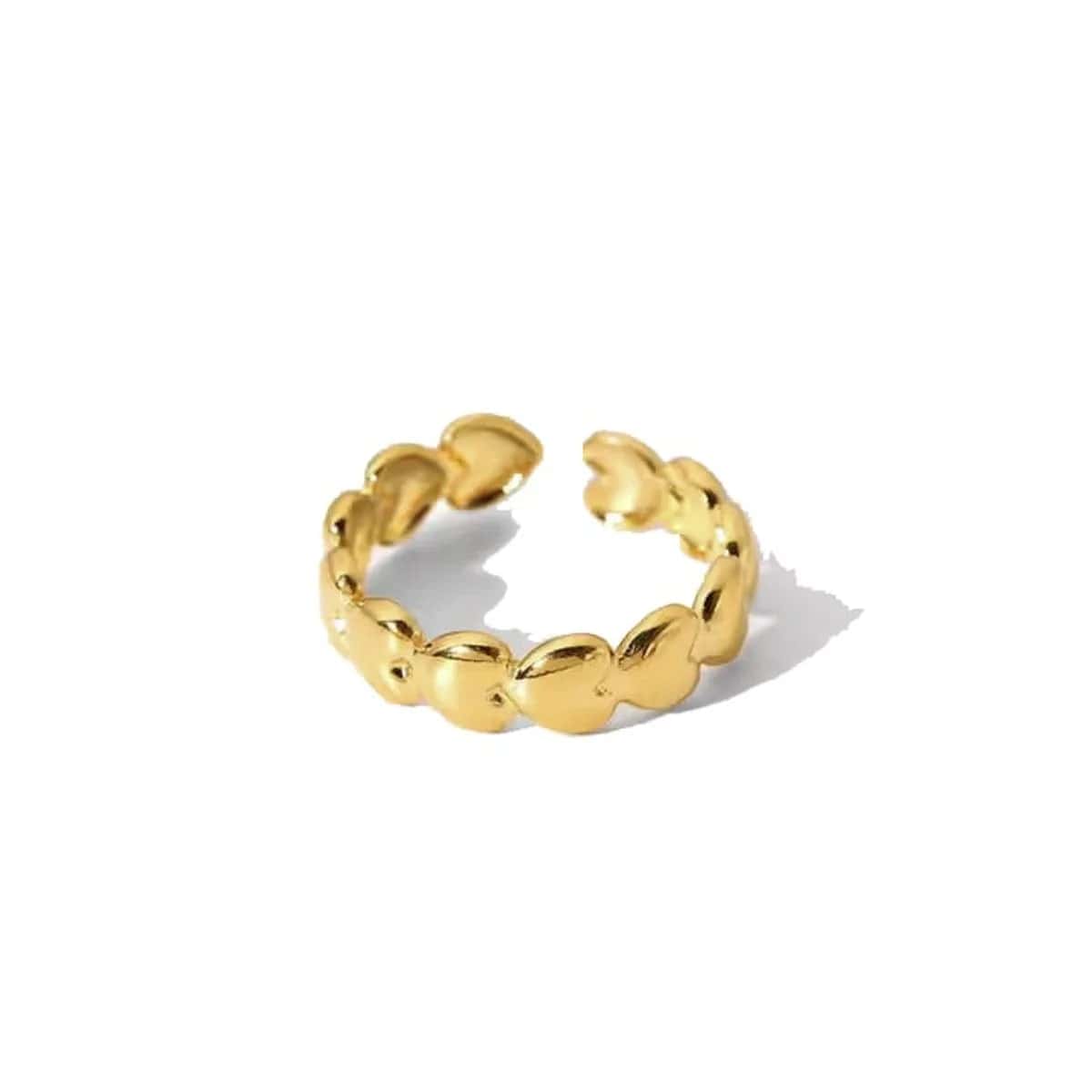 Goudkleurige ring met Hartjes Endless Love