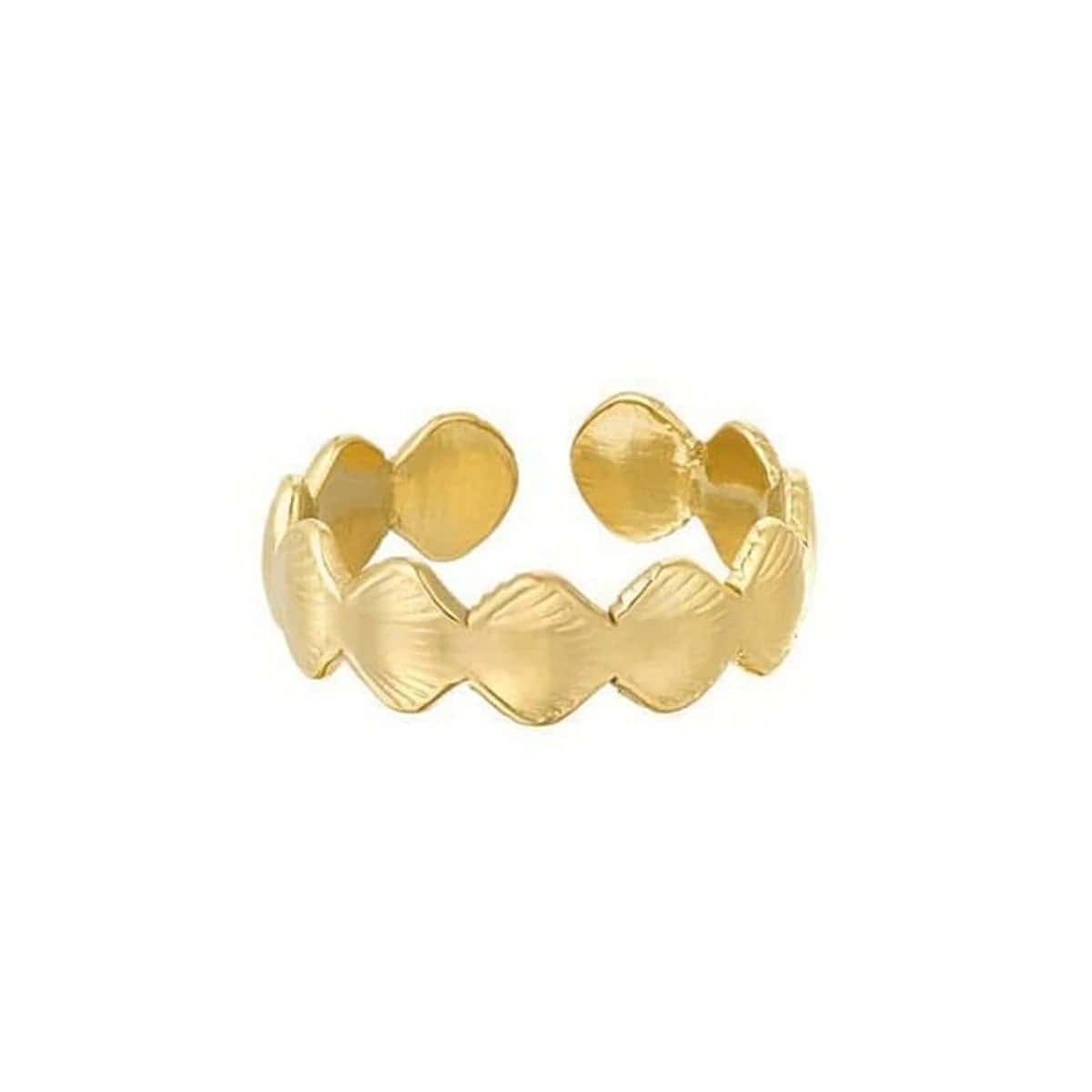 Ring met Schelpjes goudkleurig