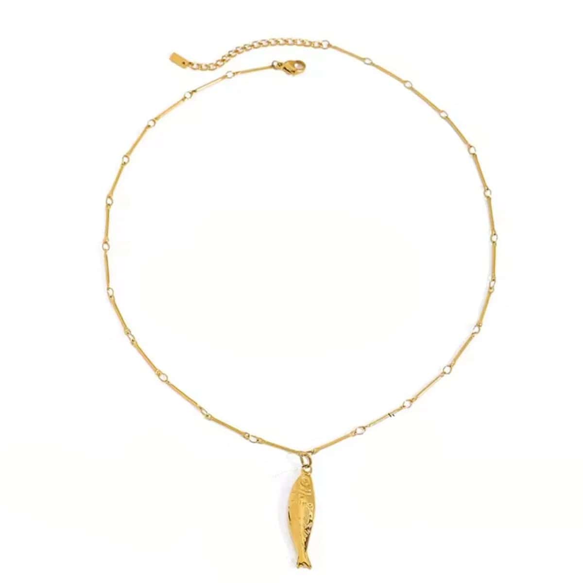 Goudkleurige Vis ketting